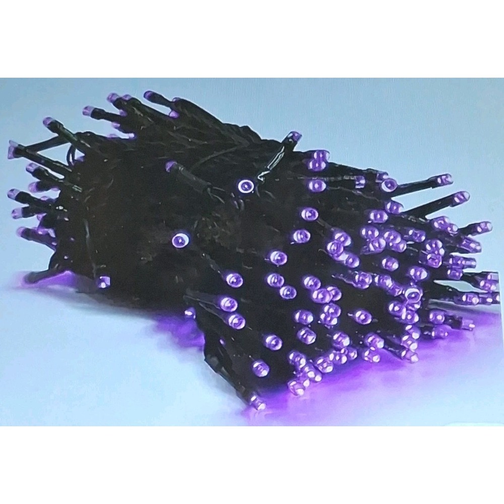 200 Purple Solar LED String Lights Halloween Outdoor Waterproof Festive Spooky
